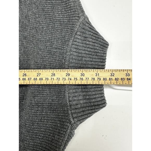 Eddie Bauer Mens Sweater Size Large Gray Long Sleeve Knit 1/4 Zip - Picture 10 of 11